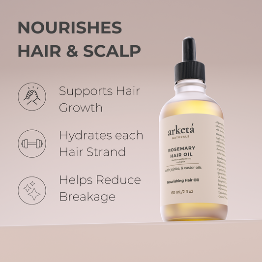 Arketá Naturals Rosemary Hair Oil – 60 mL